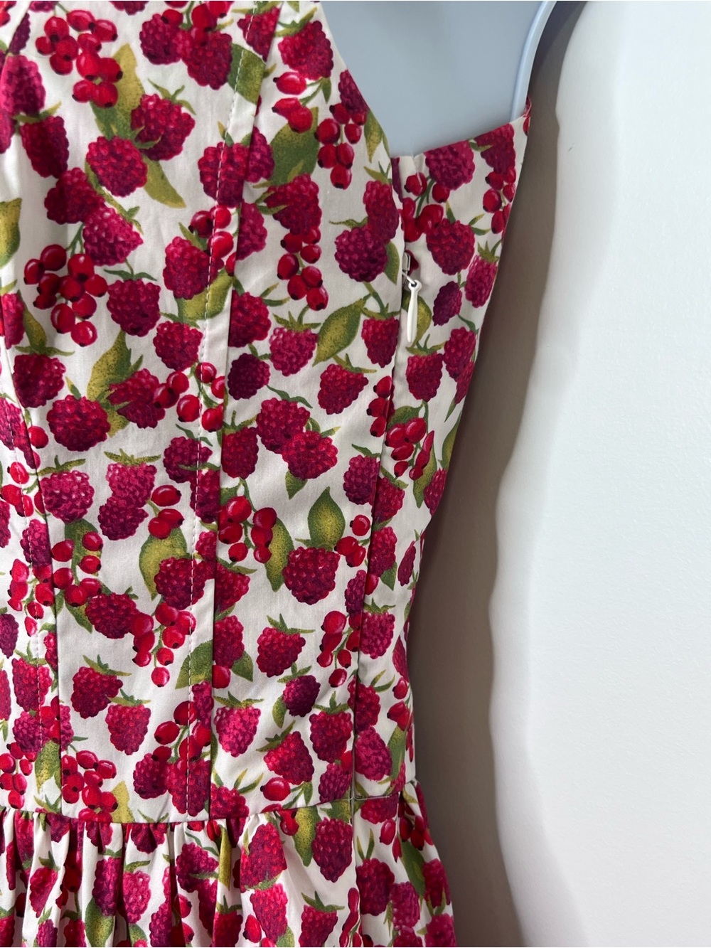 NWT J.Crew Fit-and-flare mini dress in raspberry print - Picture 4 of 7